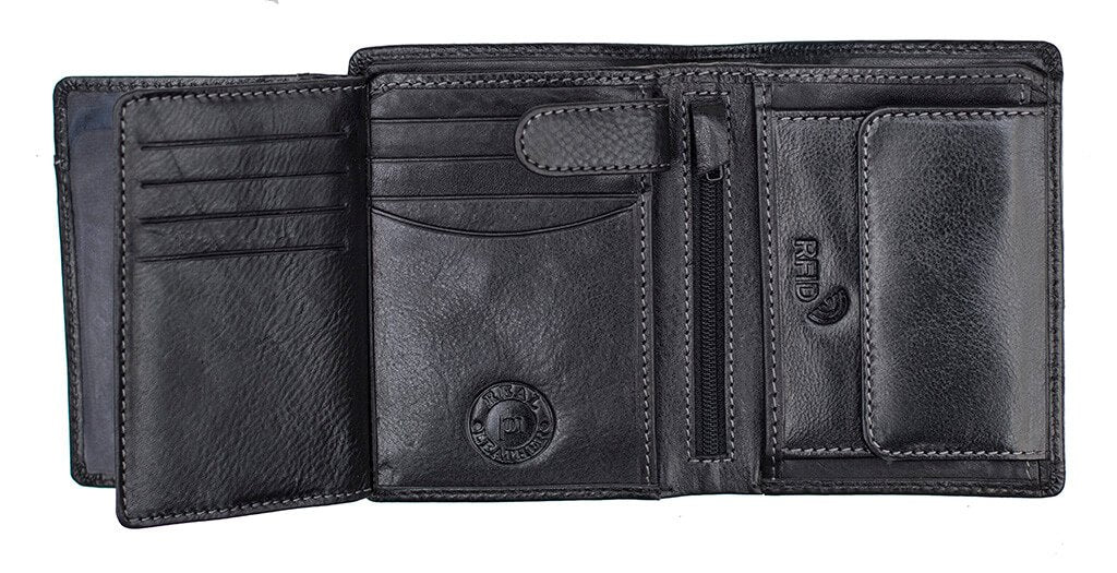 Cruz Luxury Vertical Trifold Wallet - 5604 - The Distinguished Man Store