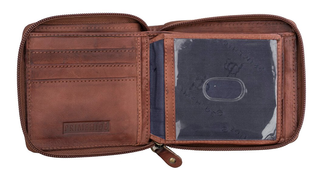 Ridgeback Mens Leather Zip Around Wallet - 6427 - The Distinguished Man Store