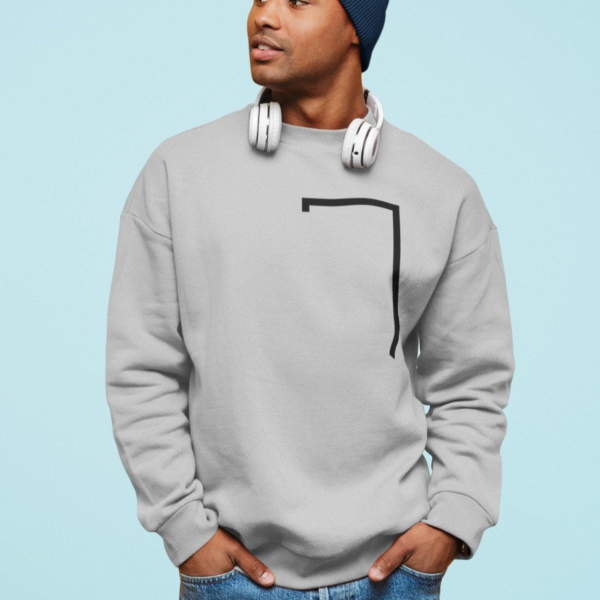 Mens Angled Logo Crewneck Sweatshirt - The Distinguished Man Store