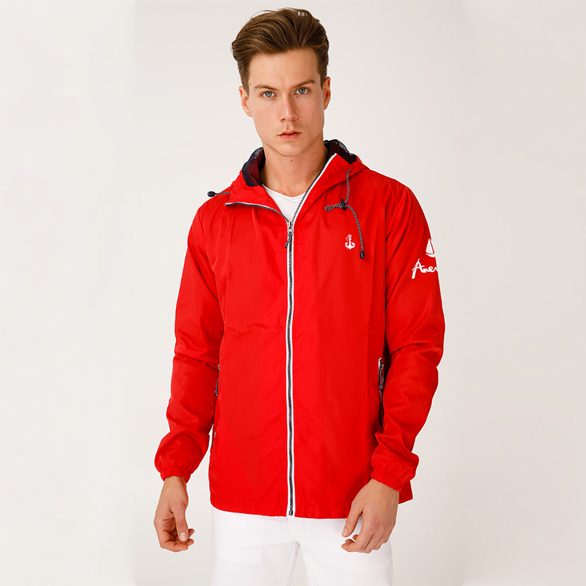 AnemosS Men Raincoat L Red, Rain Jacket Men , Winter Coats for Men, - The Distinguished Man Store