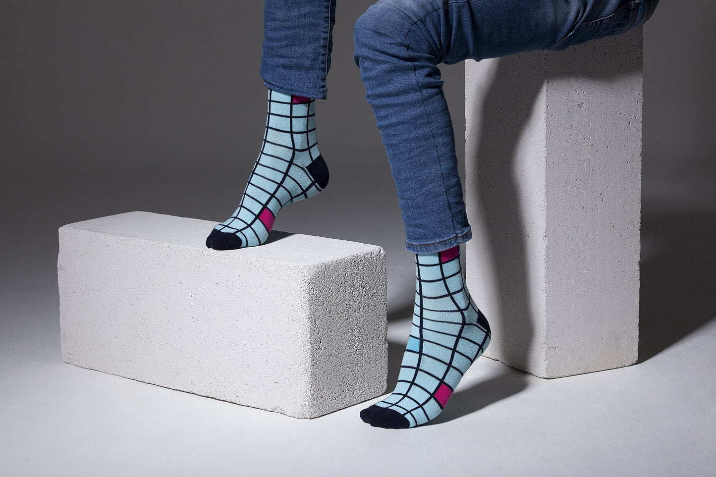 Men's Fashionable Blocks Socks - The Distinguished Man Store