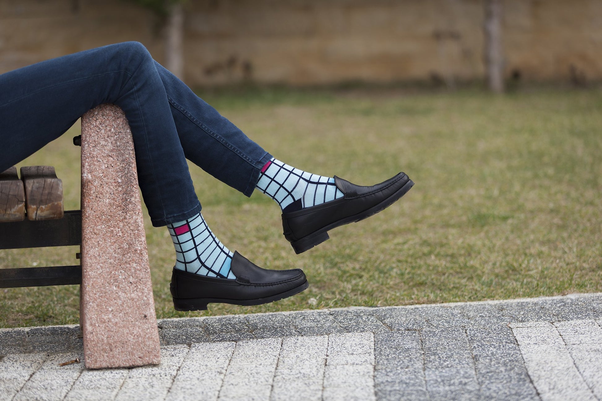 Men's Fashionable Blocks Socks - The Distinguished Man Store