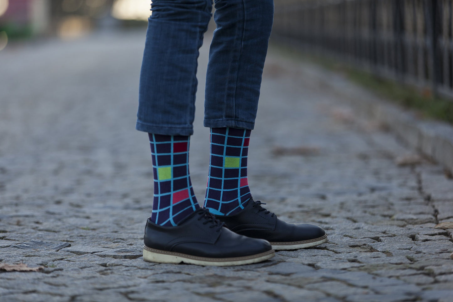 Men's Fashionable Blocks Socks - The Distinguished Man Store