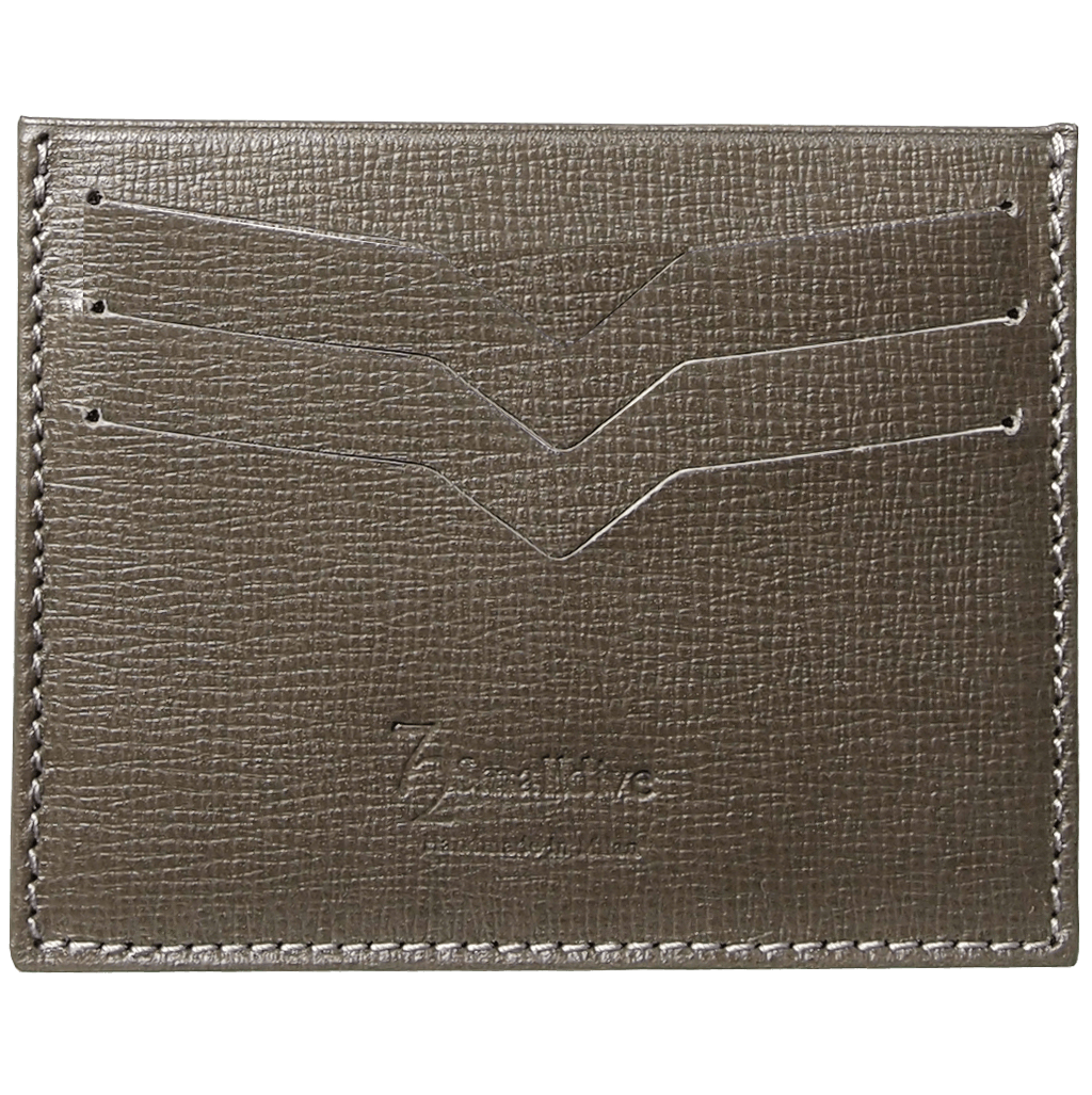 Saffiano Credit Card Wallet Olive - The Distinguished Man Store