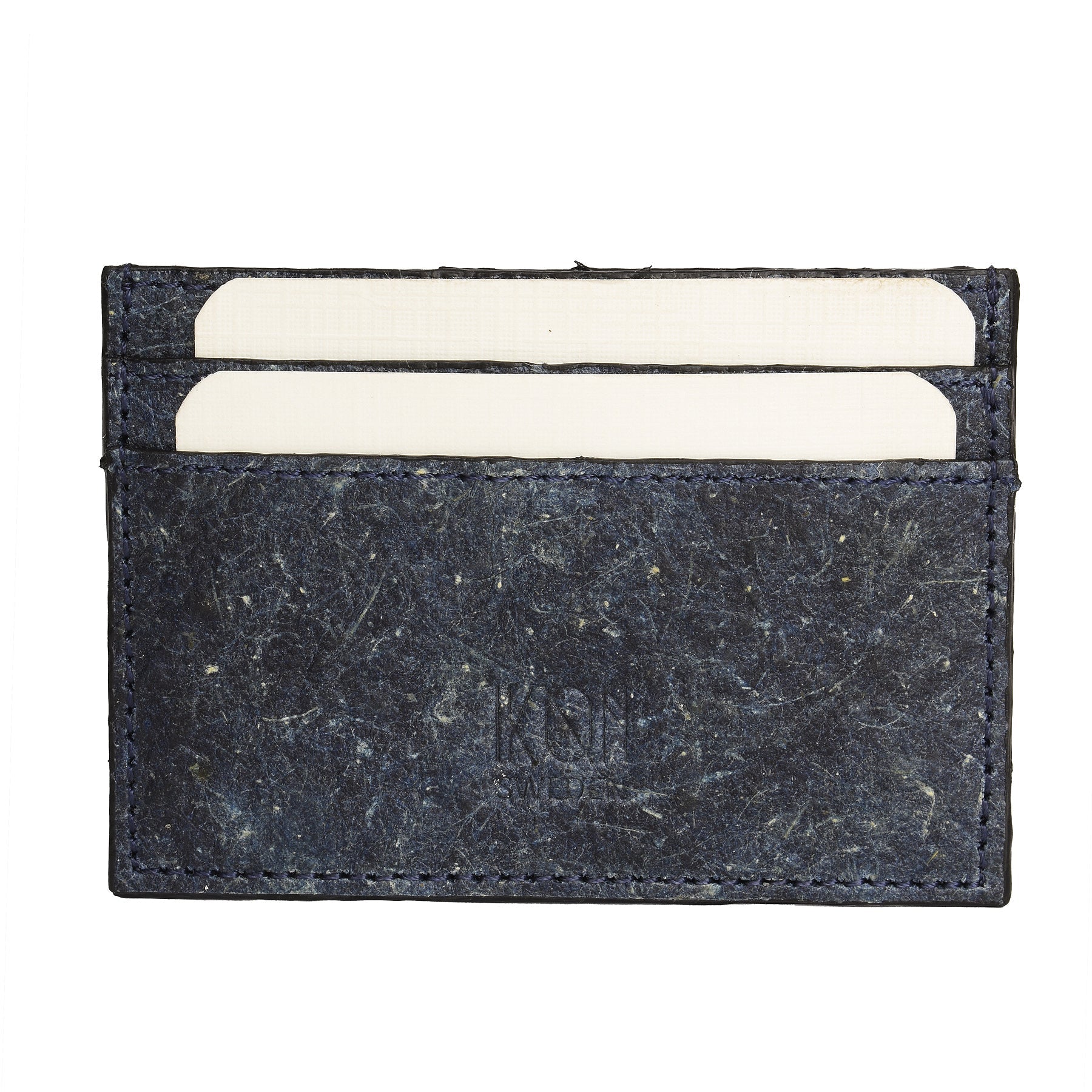 Coconut Leather Card Holder - Dark Indigo - The Distinguished Man Store