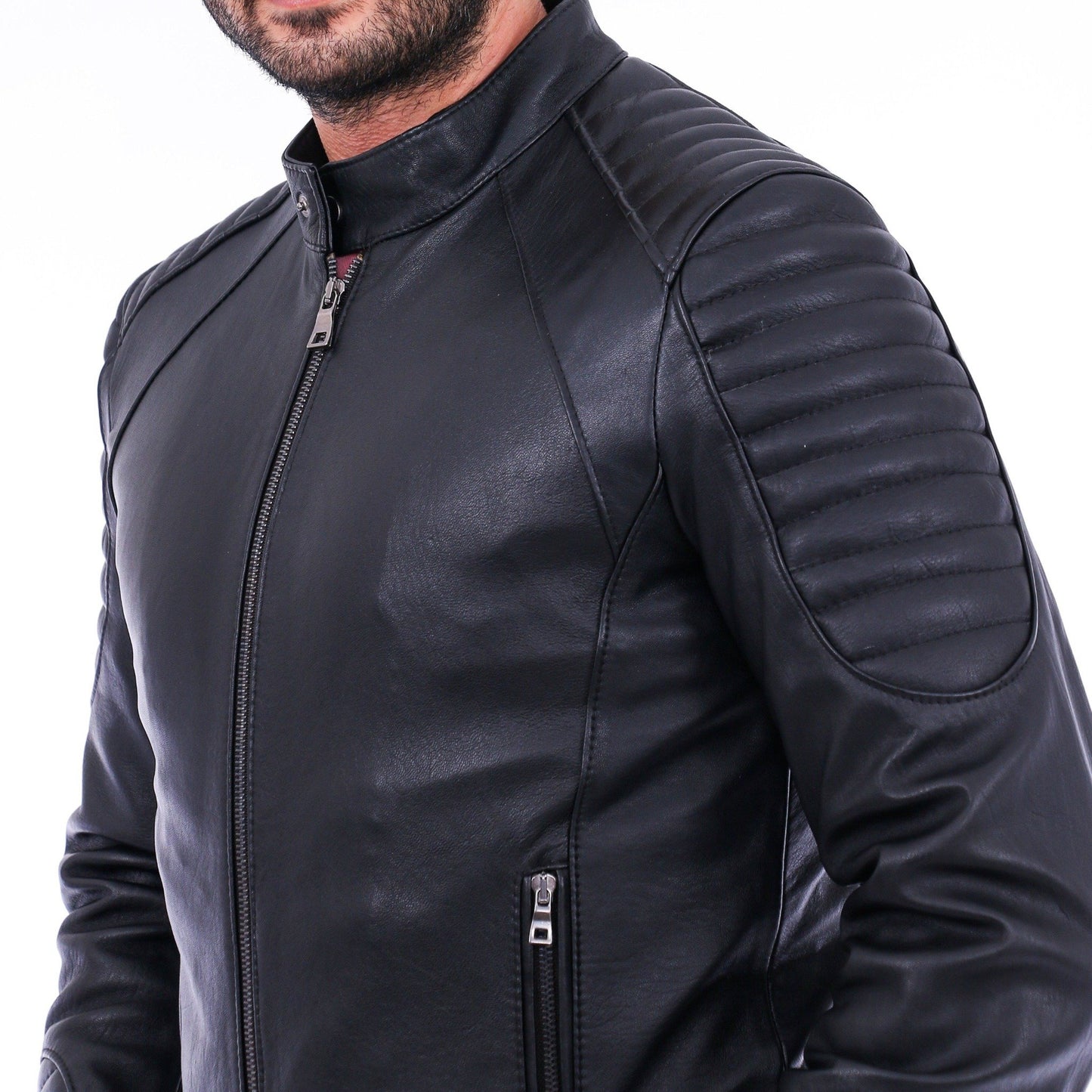 Sanremo Quilted Biker Jacket - The Distinguished Man Store