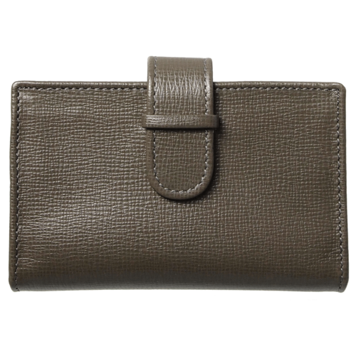 Saffiano Business Card Case Olive - The Distinguished Man Store