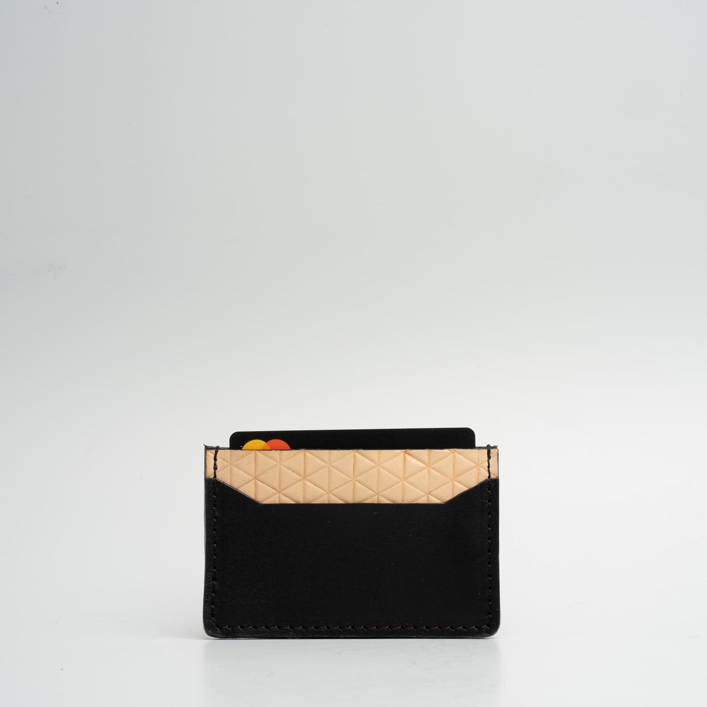 Leather card holder - Geometric Net - The Distinguished Man Store