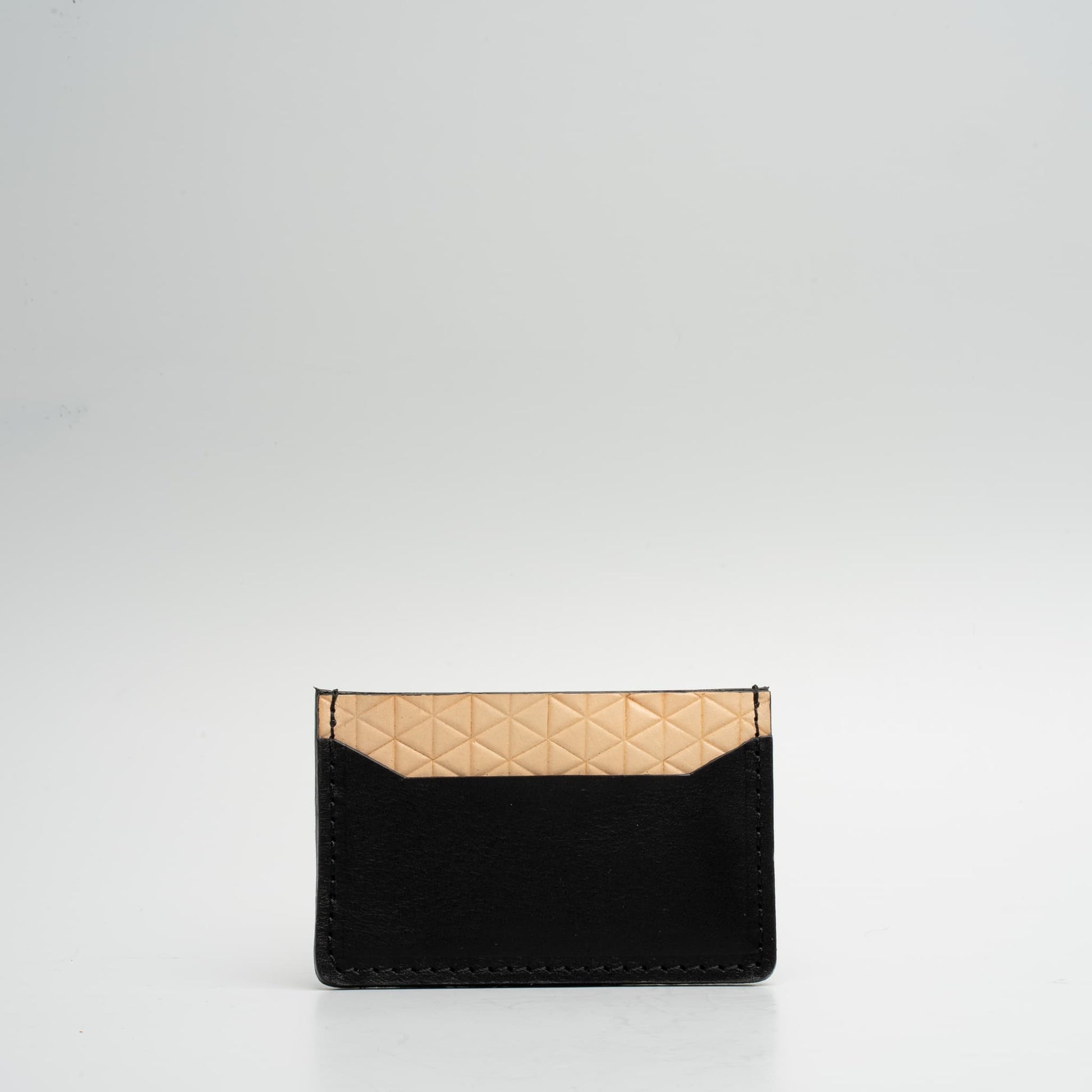 Leather card holder - Geometric Net - The Distinguished Man Store