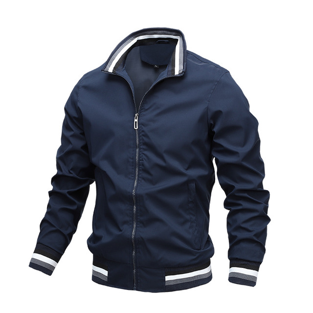 Men's Bomber Jacket Autumn Mens Casual Slim Fit Windproof Jacket - The Distinguished Man Store